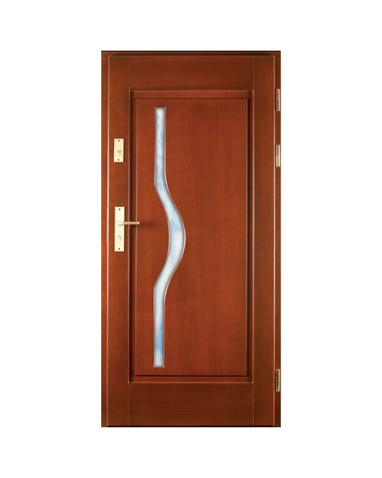 Drzwi zewnętrzne ocieplane 68mm kolor złoty dąb